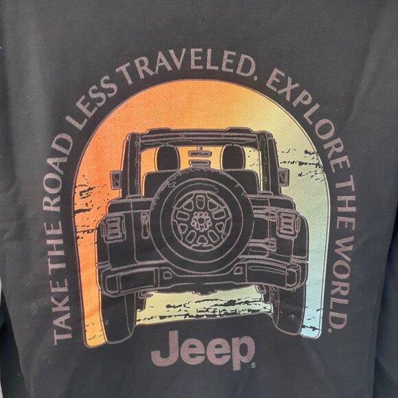 Jeep - Take the Road Less Traveled - Explore the World - New Small Black Sweatsh - Picture 2 of 7